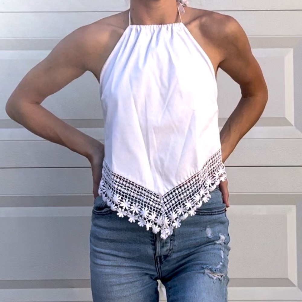 Guess Halter Tie Top